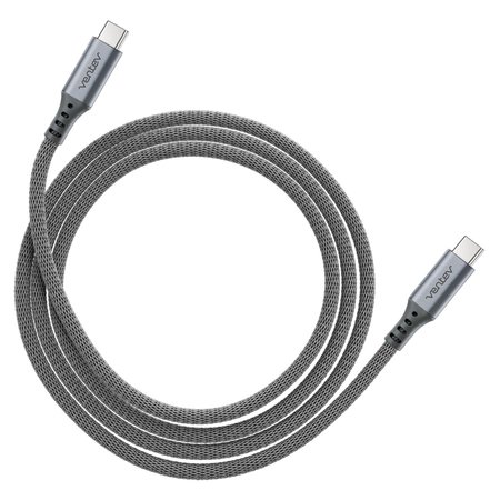 Ventev Chargesync Alloy USB C to USB C 2.0 Cable 4ft, Steel Gray ACABCCSTEELVNV